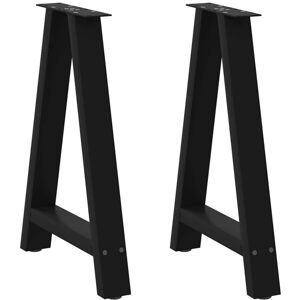 Dining Table Legs A-Shaped 2 pcs Black 50x(72-73) cm Steel Vidaxl Dining Table Legs A-Shaped 2 pcs Black 50x(72-73) cm Steel Vidaxl