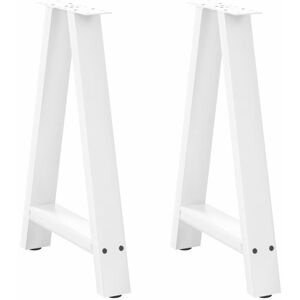 Dining Table Legs A-Shaped 2 pcs White 50x(72-73) cm Steel Vidaxl Dining Table Legs A-Shaped 2 pcs White 50x(72-73) cm Steel Vidaxl