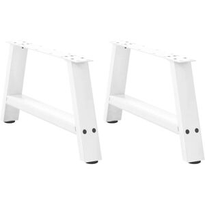 Coffee Table Legs A-Shaped 2 pcs White 60x(30-31) cm Steel Vidaxl Coffee Table Legs A-Shaped 2 pcs White 60x(30-31) cm Steel Vidaxl