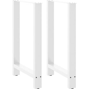 Bar Table Legs White 2 pcs 60x(90-91) cm Steel vidaXL Bar Table Legs White 2 pcs 60x(90-91) cm Steel vidaXL