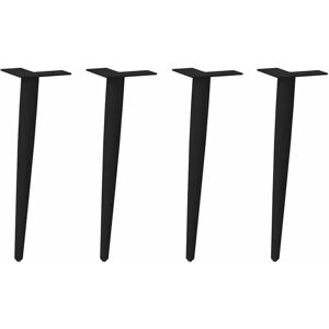 Coffee Table Legs Conical Shape 4 pcs Black 42-43 cm Steel vidaXL Coffee Table Legs Conical Shape 4 pcs Black 42-43 cm Steel vidaXL