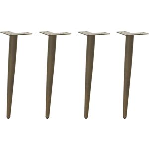 Coffee Table Legs Conical Shape 4 pcs Natural Steel 30-31 cm Steel Vidaxl Coffee Table Legs Conical Shape 4 pcs Natural Steel 30-31 cm Steel Vidaxl