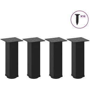 Coffee Table Legs 4 pcs Black 30-32 cm Steel vidaXL Coffee Table Legs 4 pcs Black 30-32 cm Steel vidaXL