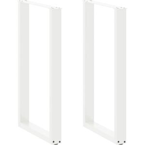 Bar Table Legs U-Shaped 2 pcs White 60x(100-101) cm Steel vidaXL Bar Table Legs U-Shaped 2 pcs White 60x(100-101) cm Steel vidaXL