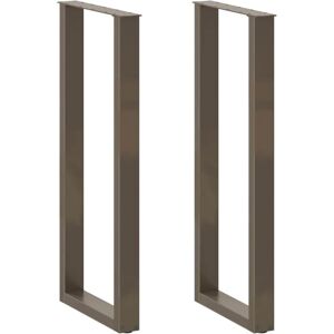 Bar Table Legs U-Shaped 2 pcs Natural Steel 40x(110-111) cm Steel vidaXL Bar Table Legs U-Shaped 2 pcs Natural Steel 40x(110-111) cm Steel vidaXL