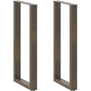 Bar Table Legs U-Shaped 2 pcs Natural Steel 50x(100-101) cm Steel vidaXL Bar Table Legs U-Shaped 2 pcs Natural Steel 50x(100-101) cm Steel vidaXL