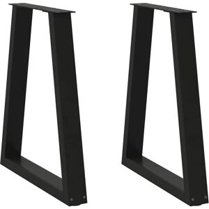 Dining Table Legs V-Shape 2 pcs Black 50x(72-73.3) cm Steel Vidaxl Dining Table Legs V-Shape 2 pcs Black 50x(72-73.3) cm Steel Vidaxl