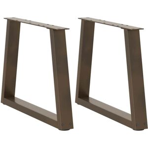 Coffee Table Legs V-Shape 2 pcs Natural Steel 60x(42-43.3) cm Steel vidaXL Coffee Table Legs V-Shape 2 pcs Natural Steel 60x(42-43.3) cm Steel vidaXL