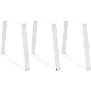 vidaXL White Steel V-Shape Table Legs - Coffee Table Legs vidaXL White Steel V-Shape Table Legs - Coffee Table Legs