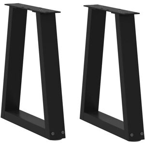 Coffee Table Legs V-Shape 2 pcs Black 28x(42-43.3) cm Steel Vidaxl Coffee Table Legs V-Shape 2 pcs Black 28x(42-43.3) cm Steel Vidaxl