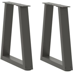 Coffee Table Legs V-Shape 2 pcs Anthracite 38x(42-43.3) cm Steel Vidaxl Coffee Table Legs V-Shape 2 pcs Anthracite 38x(42-43.3) cm Steel Vidaxl