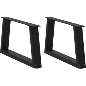 Coffee Table Legs V-Shape 2 pcs Black 70x(30-31.3) cm Steel Vidaxl Coffee Table Legs V-Shape 2 pcs Black 70x(30-31.3) cm Steel Vidaxl