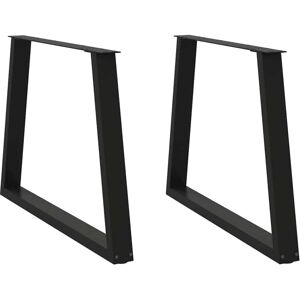 Dining Table Legs V-Shape 2 pcs Black 90x(72-73.3) cm Steel Vidaxl Dining Table Legs V-Shape 2 pcs Black 90x(72-73.3) cm Steel Vidaxl