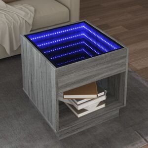 Coffee Table with Infinity led Grey Sonoma 50x50x50 cm Vidaxl Coffee Table with Infinity led Grey Sonoma 50x50x50 cm Vidaxl