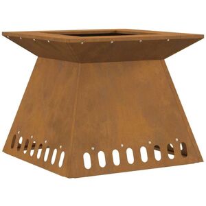 Fire Pit Brown 48 x 48 x 40 cm Weathering steel Vidaxl Fire Pit Brown 48 x 48 x 40 cm Weathering steel Vidaxl