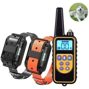 TOOLIVE Collier de dressage pour chien double étanche et rechargeable IP67 avec une portée de 800 m avec 99 niveaux de vibration, choc électrique, mode TOOLIVE Collier de dressage pour chien double étanche et rechargeable IP67 avec une portée de 800 m avec 99 niveaux de vibration, choc électrique, mode