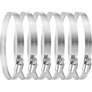 Trimec - Colliers de serrage 4 pouces 91-114mm Collier de serrage réglable en acier inoxydable 6 pièces pour piscine, étang et jardin Trimec - Colliers de serrage 4 pouces 91-114mm Collier de serrage réglable en acier inoxydable 6 pièces pour piscine, étang et jardin