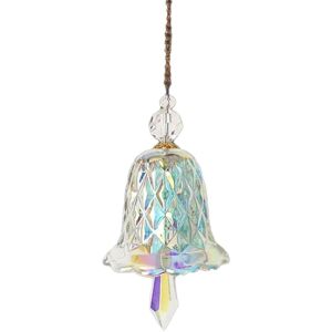 TLILY Colored Crystal Bell Ornaments Suncatchers Rainbow Maker, Set of 2 Glass Wind Chimes Pendants Home Decor TLILY Colored Crystal Bell Ornaments Suncatchers Rainbow Maker, Set of 2 Glass Wind Chimes Pendants Home Decor