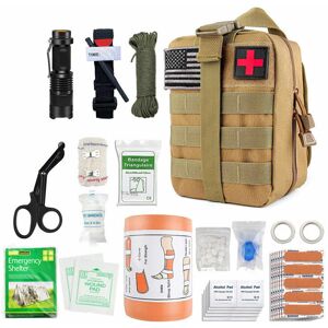 DEWDAT Complete Tactical Military First Aid Kit to france ce Standards + Small Kit + Shoulder Strap + Tick-Pull + Survival Wristband - Designed for Hiking, DEWDAT Complete Tactical Military First Aid Kit to france ce Standards + Small Kit + Shoulder Strap + Tick-Pull + Survival Wristband - Designed for Hiking,