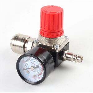 GOTRAYS Compressed Air Pressure Reducer: 1/4 inch Compressed Air Water Separator with Gauge, 120 psi Pressure Regulator, Compressed Air Regulator, eu GOTRAYS Compressed Air Pressure Reducer: 1/4 inch Compressed Air Water Separator with Gauge, 120 psi Pressure Regulator, Compressed Air Regulator, eu