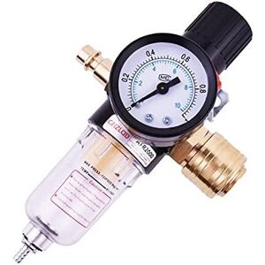 WDDNAOT Compressor Pressure Regulator 1/4', Air Compressor Filter, Compressor Air Filter for Compressed Air Compressors and Air Tools WDDNAOT Compressor Pressure Regulator 1/4', Air Compressor Filter, Compressor Air Filter for Compressed Air Compressors and Air Tools