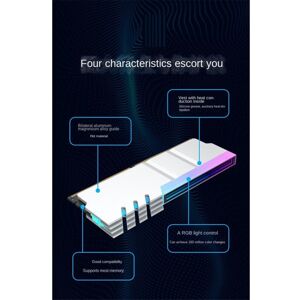 TLILY Computer DDR4 DDR5 5V ARGB Sync Memory Radiator PC RGB Colorful RAM Heatsink Cooler Cooling Shim Armor Black TLILY Computer DDR4 DDR5 5V ARGB Sync Memory Radiator PC RGB Colorful RAM Heatsink Cooler Cooling Shim Armor Black