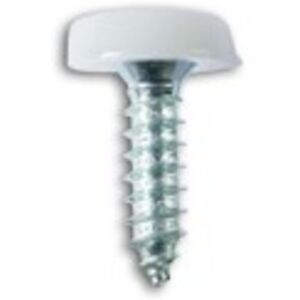 Connect Number Plate Screw 10 x 3/4"" White Polytop 100pc 31542 Connect Number Plate Screw 10 x 3/4"" White Polytop 100pc 31542