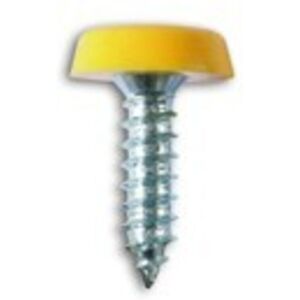Connect Number Plate Screw 10 x 3/4"" Yellow Polytop 100pc 31543 Connect Number Plate Screw 10 x 3/4"" Yellow Polytop 100pc 31543