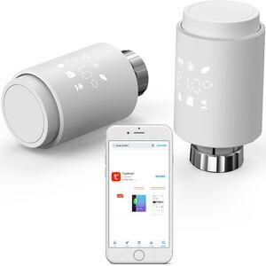 BEIJIYI Connected Radiator Thermostat - Programmable Connected Thermostatic Head Compatible with Alexa, Google Assistant, Tuya Smart, and Smart Life - Easy BEIJIYI Connected Radiator Thermostat - Programmable Connected Thermostatic Head Compatible with Alexa, Google Assistant, Tuya Smart, and Smart Life - Easy
