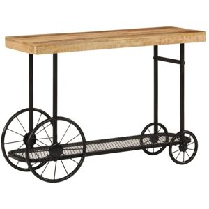 BONNEVIE Console Table,Entryway table,Console Cabinet 112x36x76 cm Solid Wood Mango and Iron VSVS818491 BONNEVIE Console Table,Entryway table,Console Cabinet 112x36x76 cm Solid Wood Mango and Iron VSVS818491