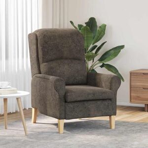 Armchair Dark grey 76 x 94 x 102 cm Faux leather Vidaxl Armchair Dark grey 76 x 94 x 102 cm Faux leather Vidaxl