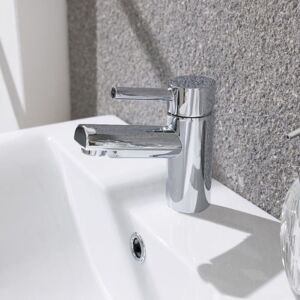 Nes Home - Contemporary Bathroom Chrome Basin Sink Single Lever Mixer Tap Nes Home - Contemporary Bathroom Chrome Basin Sink Single Lever Mixer Tap