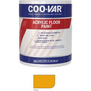 Coo-var - CooVar Acrylic Floor Paint - Yellow - 5 Litre Coo-var - CooVar Acrylic Floor Paint - Yellow - 5 Litre