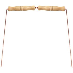 Tlily - Copper Dowsing Rods Kit for Divination Tool - Natural Wooden Handles Divining Tlily - Copper Dowsing Rods Kit for Divination Tool - Natural Wooden Handles Divining