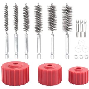 TLILY Copper Pipe Cleaner Set for Power Drill, Tube Cleaning Brush, Cleans Pipes Tubes and Fittings Soldering TLILY Copper Pipe Cleaner Set for Power Drill, Tube Cleaning Brush, Cleans Pipes Tubes and Fittings Soldering