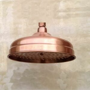 GOTRAYS Copper Shower Head, Diameter 20cm (8 Inch), High Pressure Fixed Shower Head with Adjustable Angle Shower Head Rain Shower Head - Gold GOTRAYS Copper Shower Head, Diameter 20cm (8 Inch), High Pressure Fixed Shower Head with Adjustable Angle Shower Head Rain Shower Head - Gold