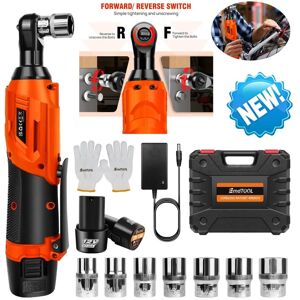 Dayplus - Cordless Impact Ratchet Wrench Driver Electric Rattle Nut Gun Sockets 3/8' +Case Dayplus - Cordless Impact Ratchet Wrench Driver Electric Rattle Nut Gun Sockets 3/8' +Case