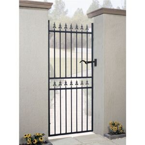 CANNOCK GATES Corfe Premium Range Spear Top Tall Single Gate - Steel - Fits Gap of 1067 mm x 1778 mm High - Electro Galv./Black Powder Coated CANNOCK GATES Corfe Premium Range Spear Top Tall Single Gate - Steel - Fits Gap of 1067 mm x 1778 mm High - Electro Galv./Black Powder Coated