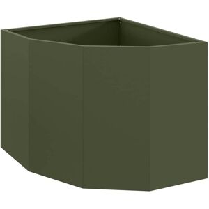 Corner Planter Olive green 60 x 60 x 50 cm Steel vidaXL Corner Planter Olive green 60 x 60 x 50 cm Steel vidaXL