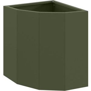 Corner Planter Olive green 30 x 30 x 35 cm Steel vidaXL Corner Planter Olive green 30 x 30 x 35 cm Steel vidaXL