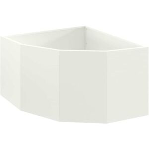Corner Planter White 60 x 60 x 35 cm Steel vidaXL Corner Planter White 60 x 60 x 35 cm Steel vidaXL