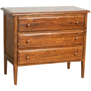 BISCOTTINI Country-style solid lime wood, walnut finish W100xDP48xH85 cm sized tallboy . Made in Italy BISCOTTINI Country-style solid lime wood, walnut finish W100xDP48xH85 cm sized tallboy . Made in Italy