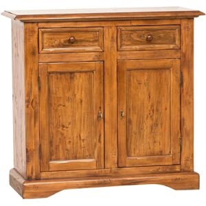 BISCOTTINI Country style,solid lime wood walnut finish W110xDP45xH103 cm sized sideboard. Made in Italy BISCOTTINI Country style,solid lime wood walnut finish W110xDP45xH103 cm sized sideboard. Made in Italy