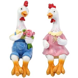 TLILY Couple Duck Garden Statues Cartoon Resin Cute Sitting Chicken Sculpture Goose Lovers Figurine Gift Decoration for Home-A TLILY Couple Duck Garden Statues Cartoon Resin Cute Sitting Chicken Sculpture Goose Lovers Figurine Gift Decoration for Home-A