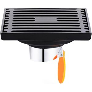 Serbia - Couvercle de Drain de Vidange Carré en Acier Inoxydable Drain de Sol Droit Anti-Odeur pour Salle de Douche, Carré 100 mm, Noir Serbia - Couvercle de Drain de Vidange Carré en Acier Inoxydable Drain de Sol Droit Anti-Odeur pour Salle de Douche, Carré 100 mm, Noir