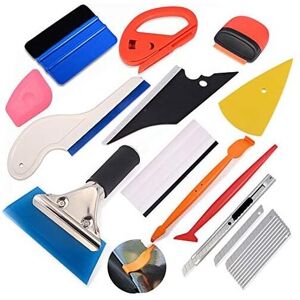 Wddnaot - Covering Kit Window tint vinyl wrap installation tool, includes plastic scraper, water squeegee, micro vinyl stick, cutter, utility knife Wddnaot - Covering Kit Window tint vinyl wrap installation tool, includes plastic scraper, water squeegee, micro vinyl stick, cutter, utility knife