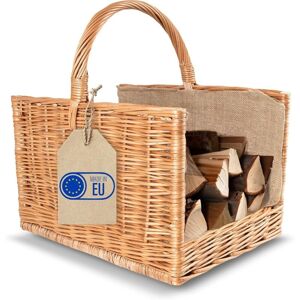 CREATIVE HOME Wicker Firewood Log Basket 50 x 34 x 50 cm CREATIVE HOME Wicker Firewood Log Basket 50 x 34 x 50 cm