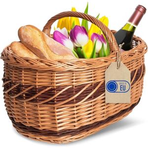 CREATIVE HOME Handmade Wicker Picnic Basket Brown 52 x 35 x 36 cm CREATIVE HOME Handmade Wicker Picnic Basket Brown 52 x 35 x 36 cm