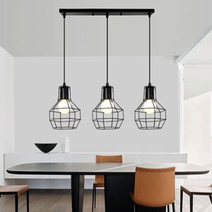 Axhup 3-Light Pendant Lamp - Industrial Black E27 Axhup 3-Light Pendant Lamp - Industrial Black E27