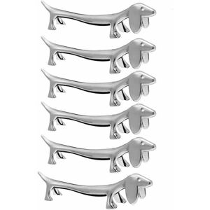 Linghhang - Creative Zinc Alloy Cutlery Set Fork, Knife, Spoon and Fork, Silver - 6pcs Linghhang - Creative Zinc Alloy Cutlery Set Fork, Knife, Spoon and Fork, Silver - 6pcs